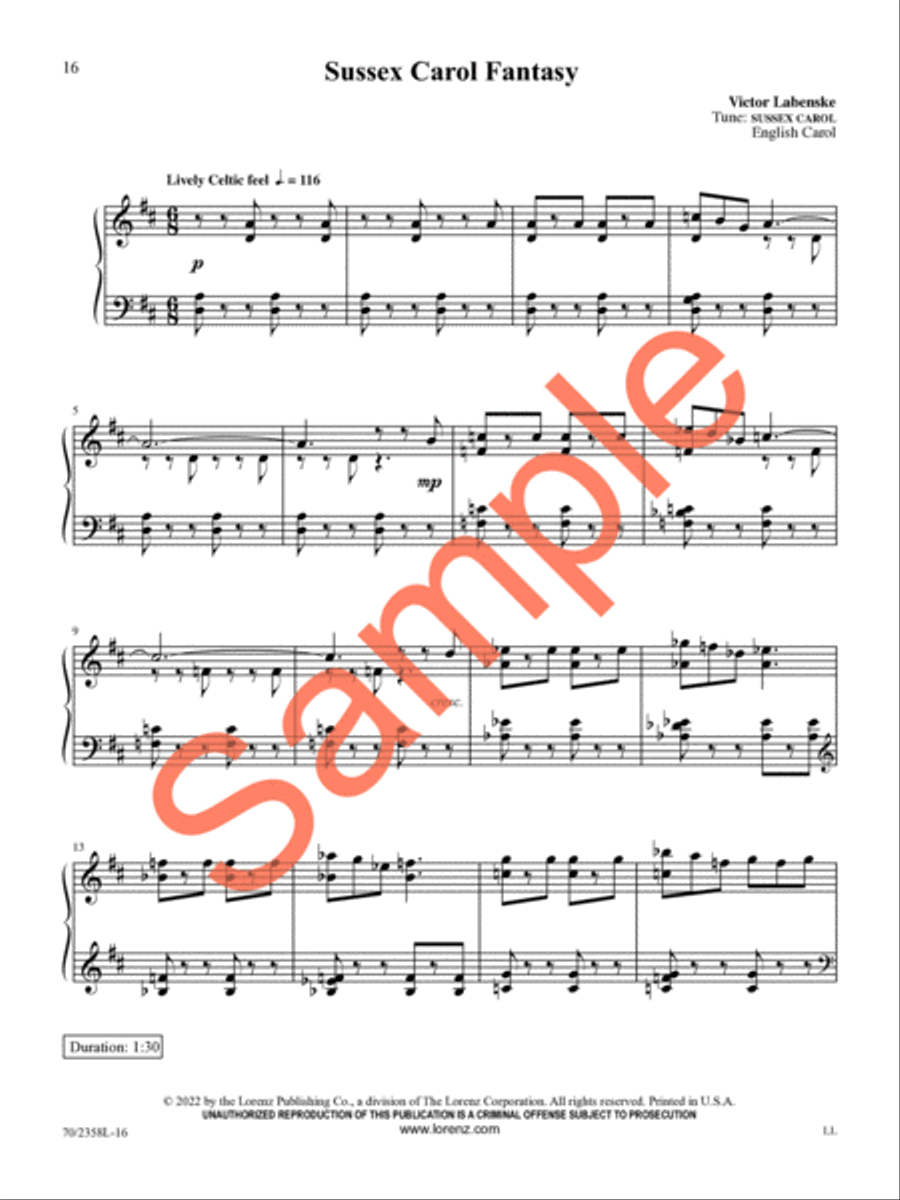 Glory Shone Around Glory Shone Around Piano Solo scores gallery preview page 15