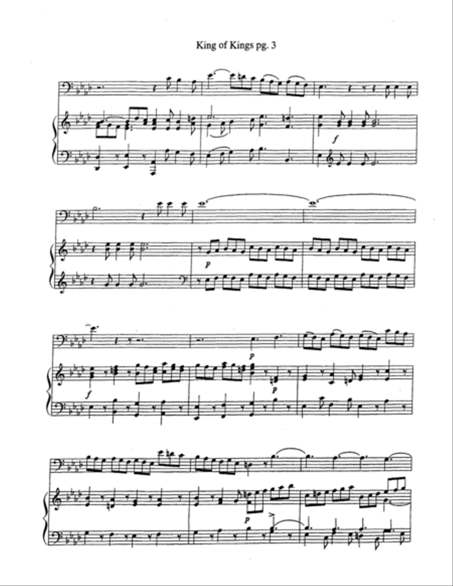 O King of Kings Euphonium scores gallery preview page 4