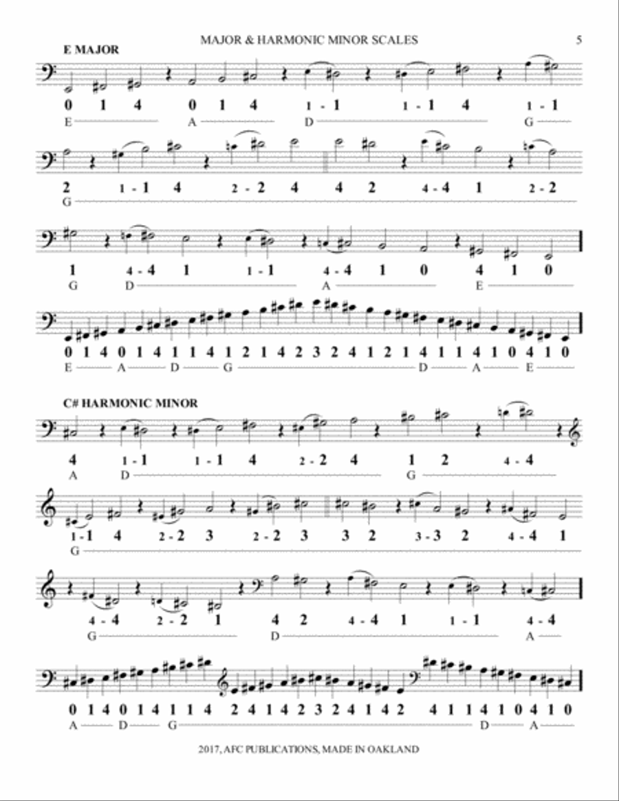 Pre-Shift Practice with Scales Double Bass scores gallery preview page 6
