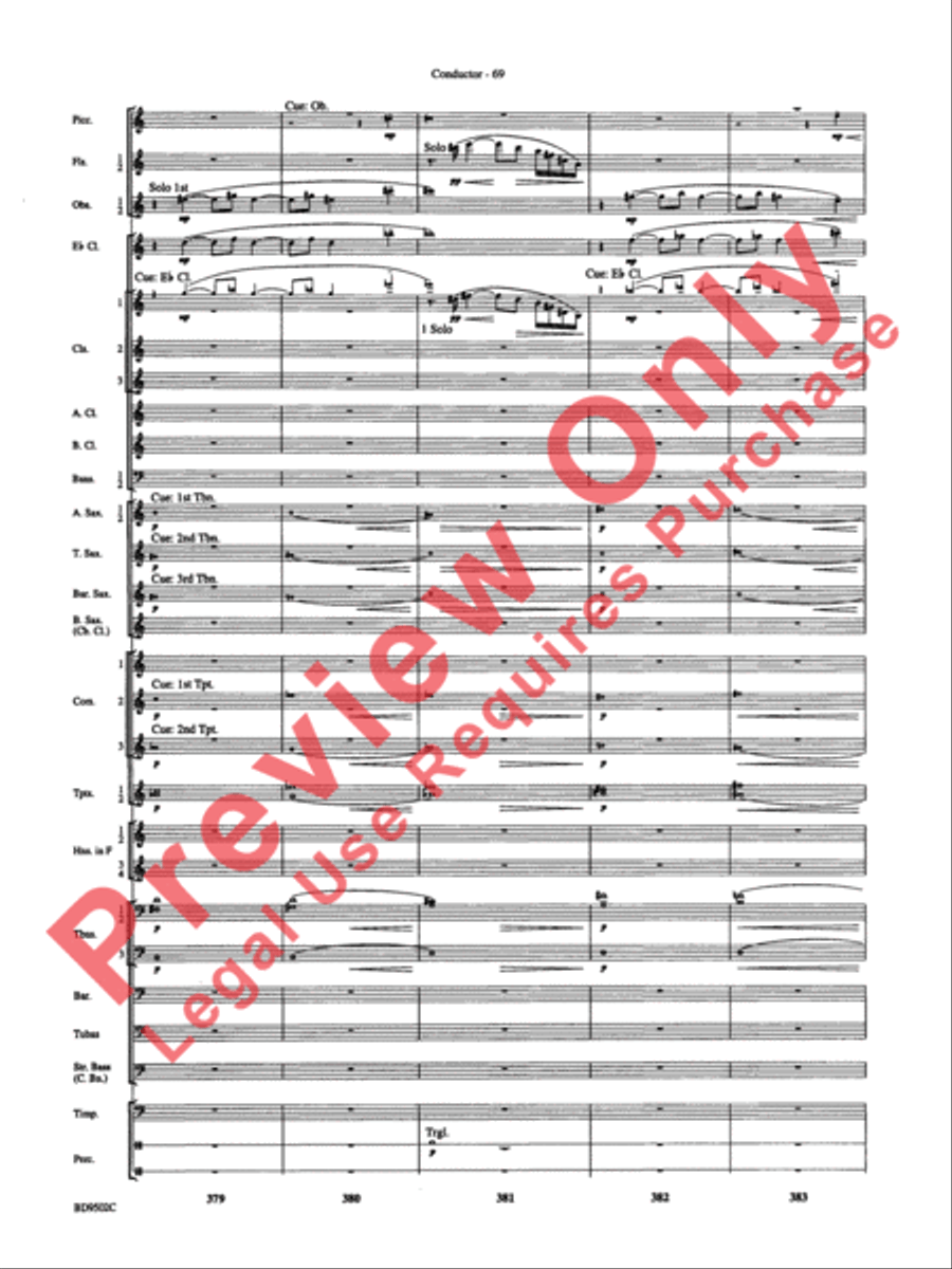 Symphony No. 3 for Band Concert Band scores gallery preview page 72