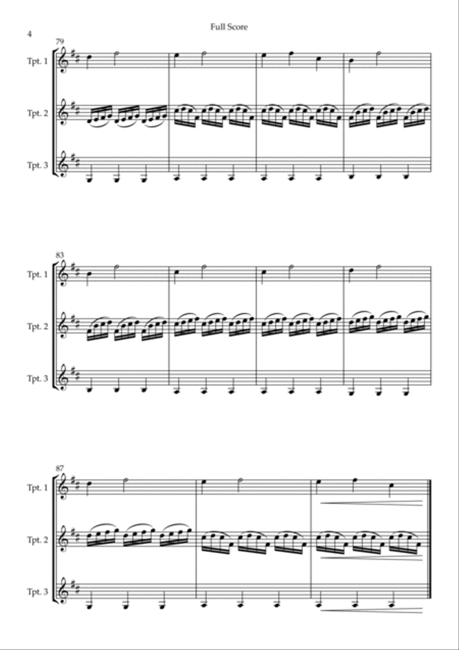 Cornfield Chase Trumpet Trio scores gallery preview page 4