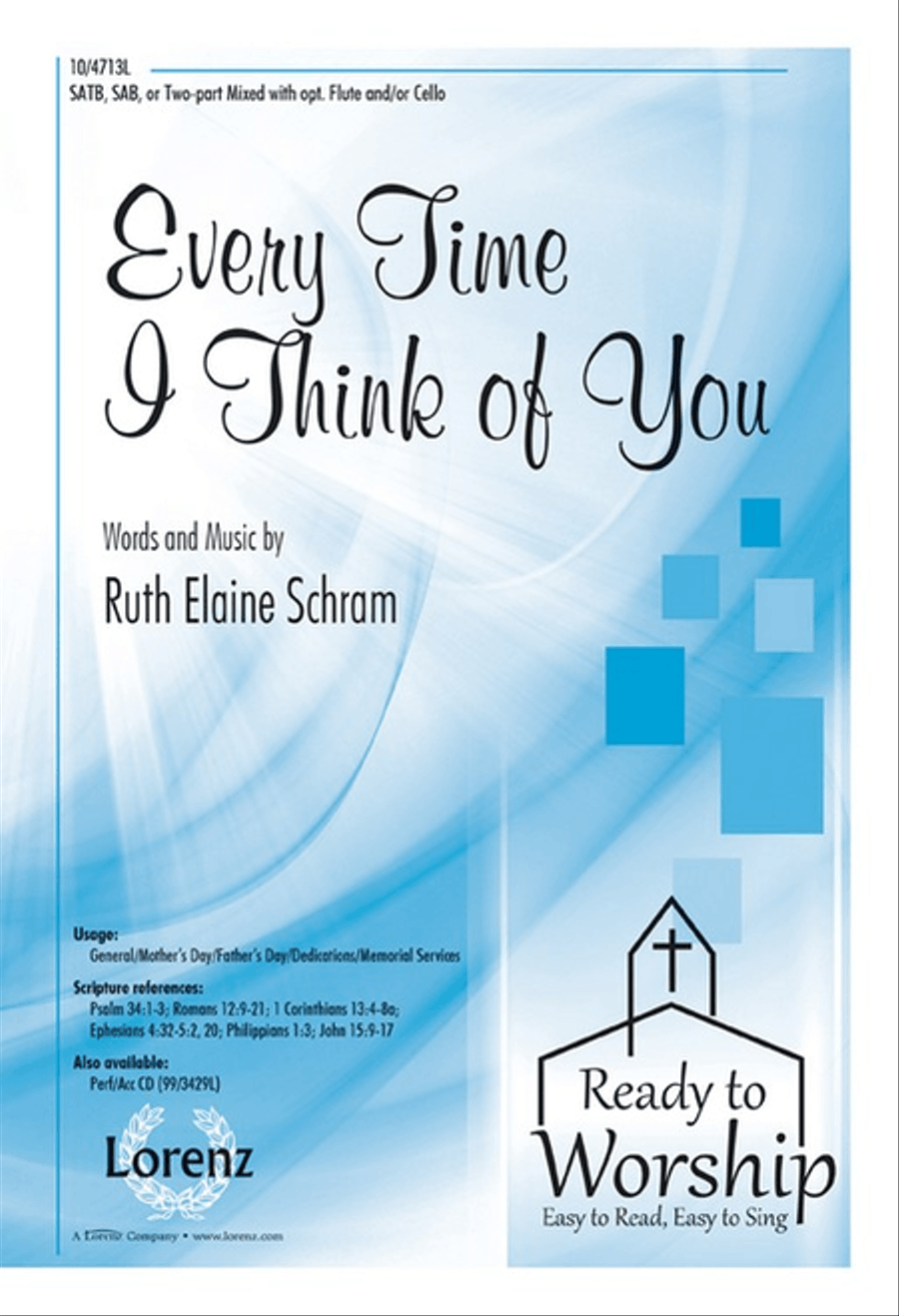 Every Time I Think of You 4-Part scores gallery preview page 1