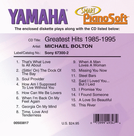 Michael Bolton - Greatest Hits 1985-1995 - Piano Software