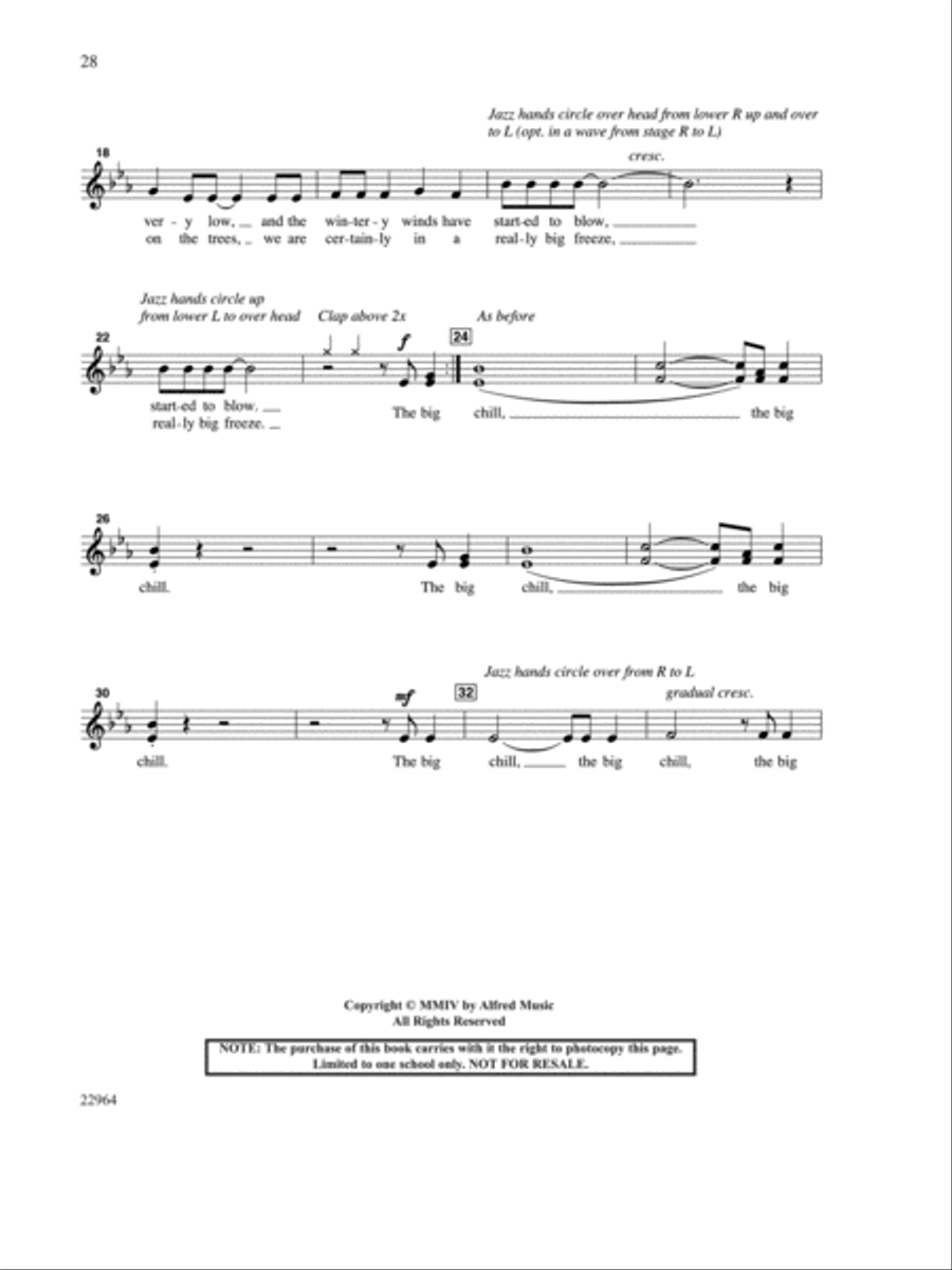 The Big Chill - Teacher's Handbook Unison Choir scores gallery preview page 32
