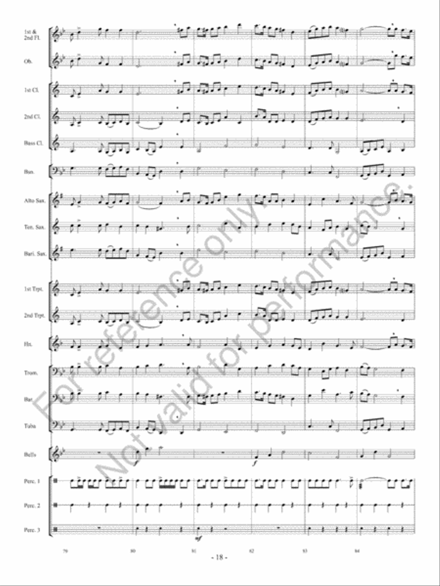 Courtly Procession And Dances Concert Band scores gallery preview page 19