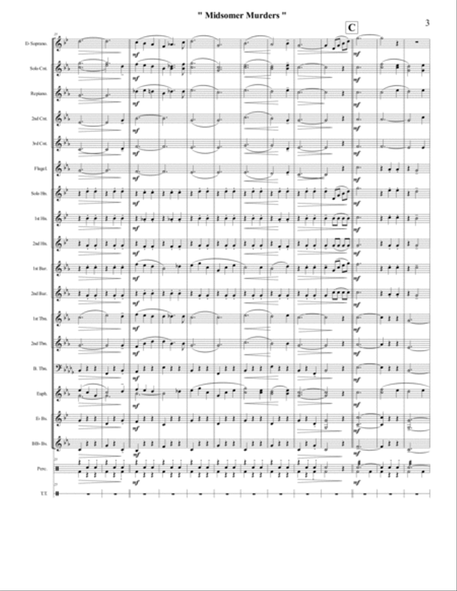 Midsomer Murders (main Title/cues) Brass Band scores gallery preview page 3
