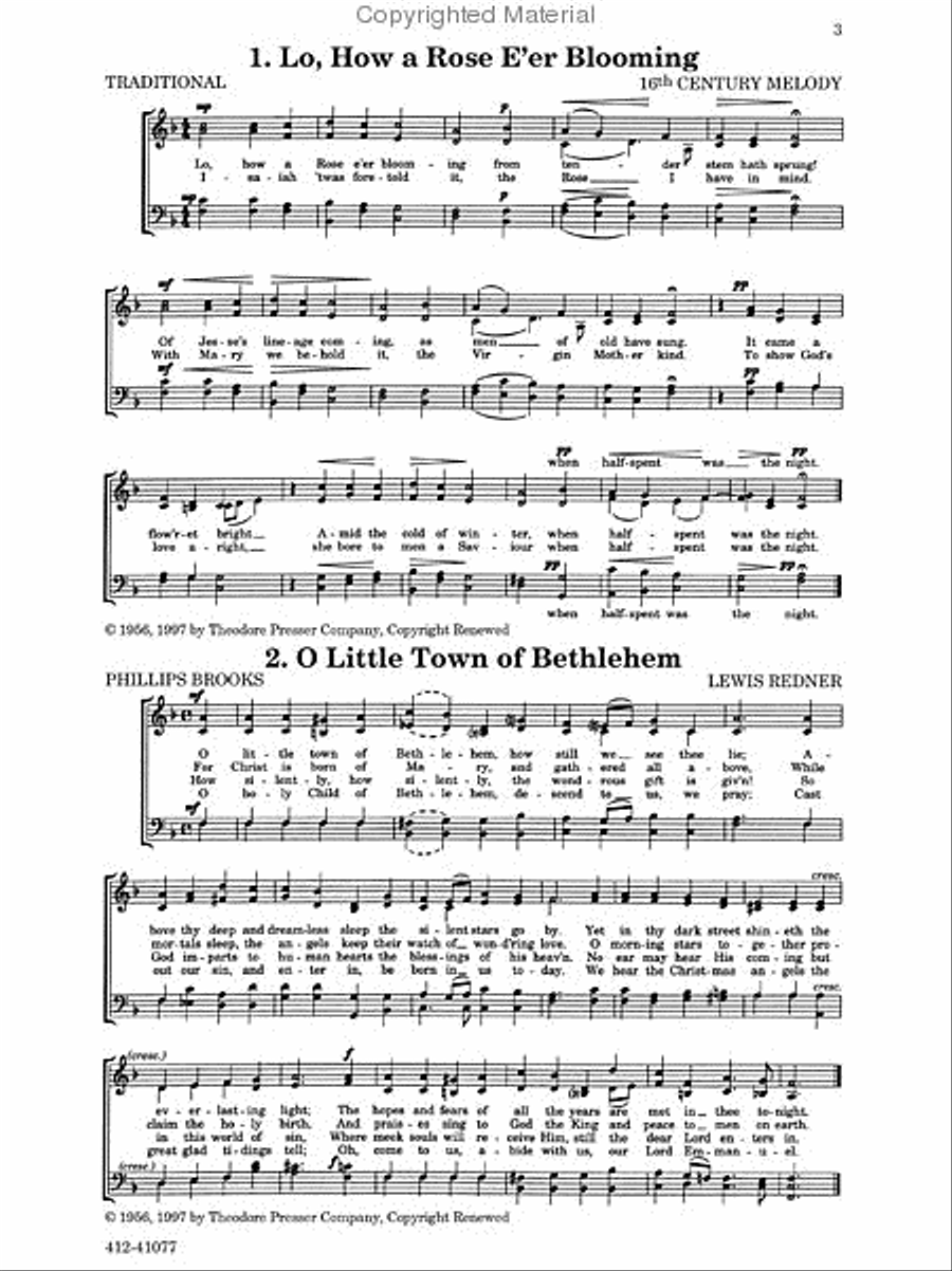 Play A Song Of Christmas (SATB Chorus) 4-Part scores gallery preview page 2