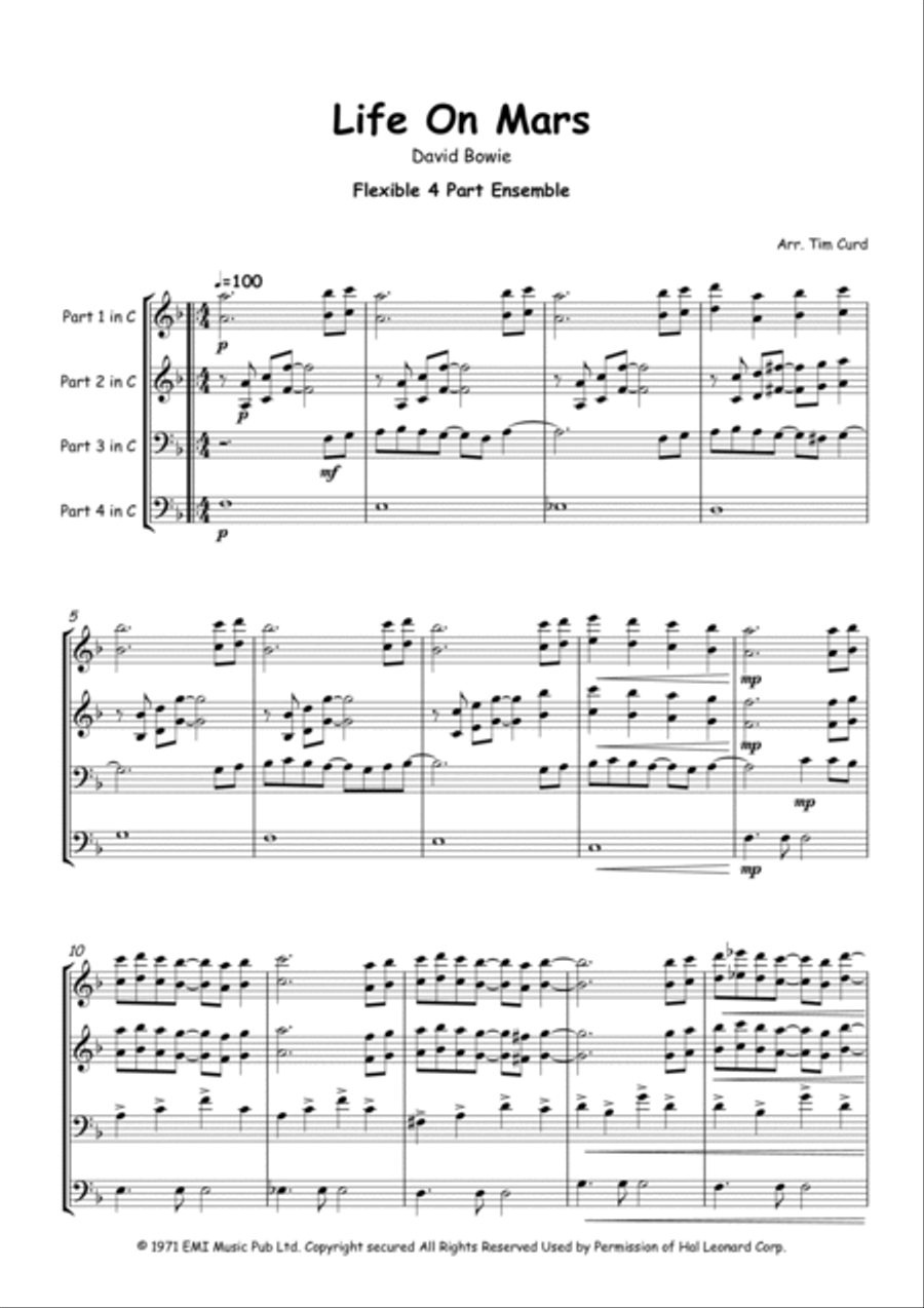 Life On Mars Large Ensemble scores gallery preview page 2