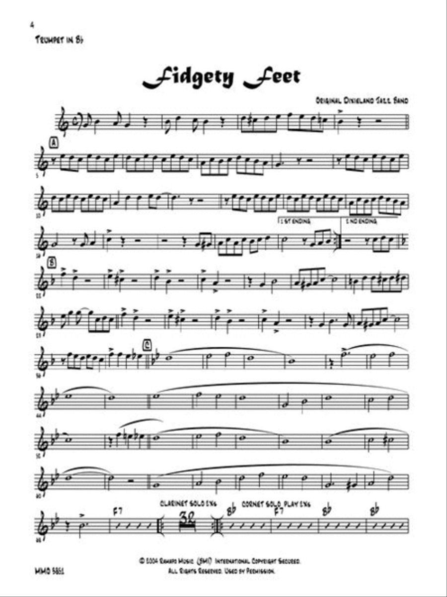 New Orleans Classics New Orleans Classics Trumpet Solo scores gallery preview page 6