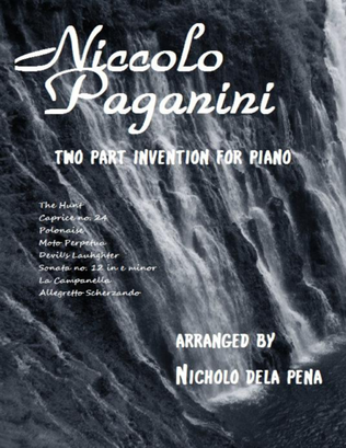 Niccolo Paganini 2 Part inventions Book