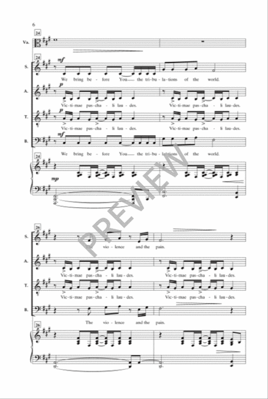 For the Sake of Our Children 4-Part scores gallery preview page 7