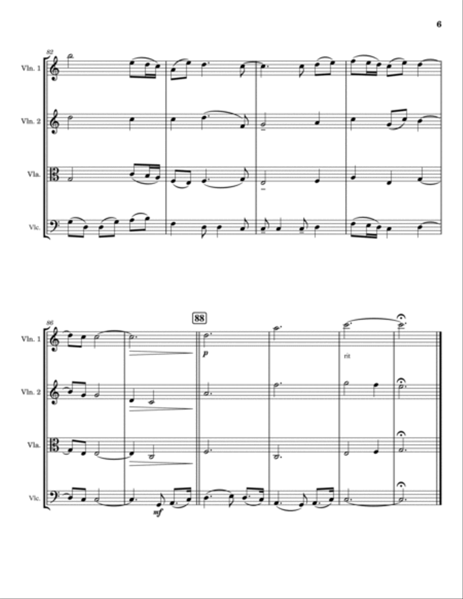 In Christ Alone String Quartet scores gallery preview page 6