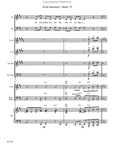 In the Sanctuary - Instrumental Ensemble Score and Parts image number null