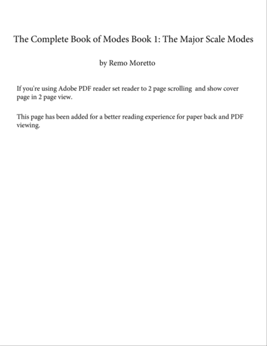 The Complete Book of Modes for Guitar Book 1 The Major Scale Modes Electric Guitar scores gallery preview page 2