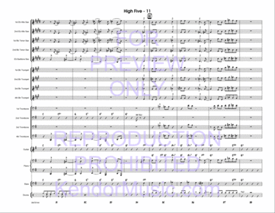 High Five (Full Score) High Five (Full Score) Jazz Ensemble scores gallery preview page 13