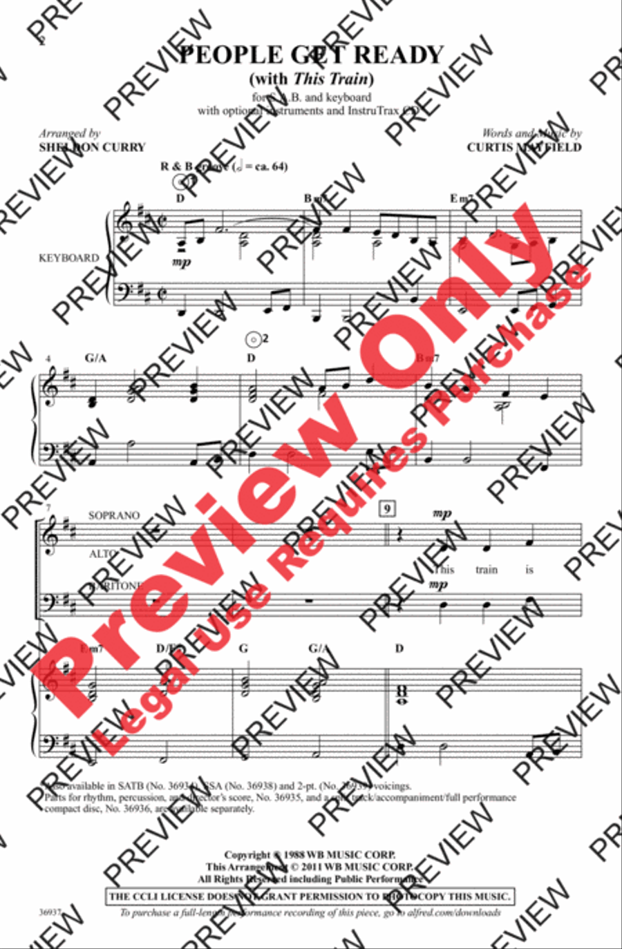 People Get Ready 3-Part scores gallery preview page 2