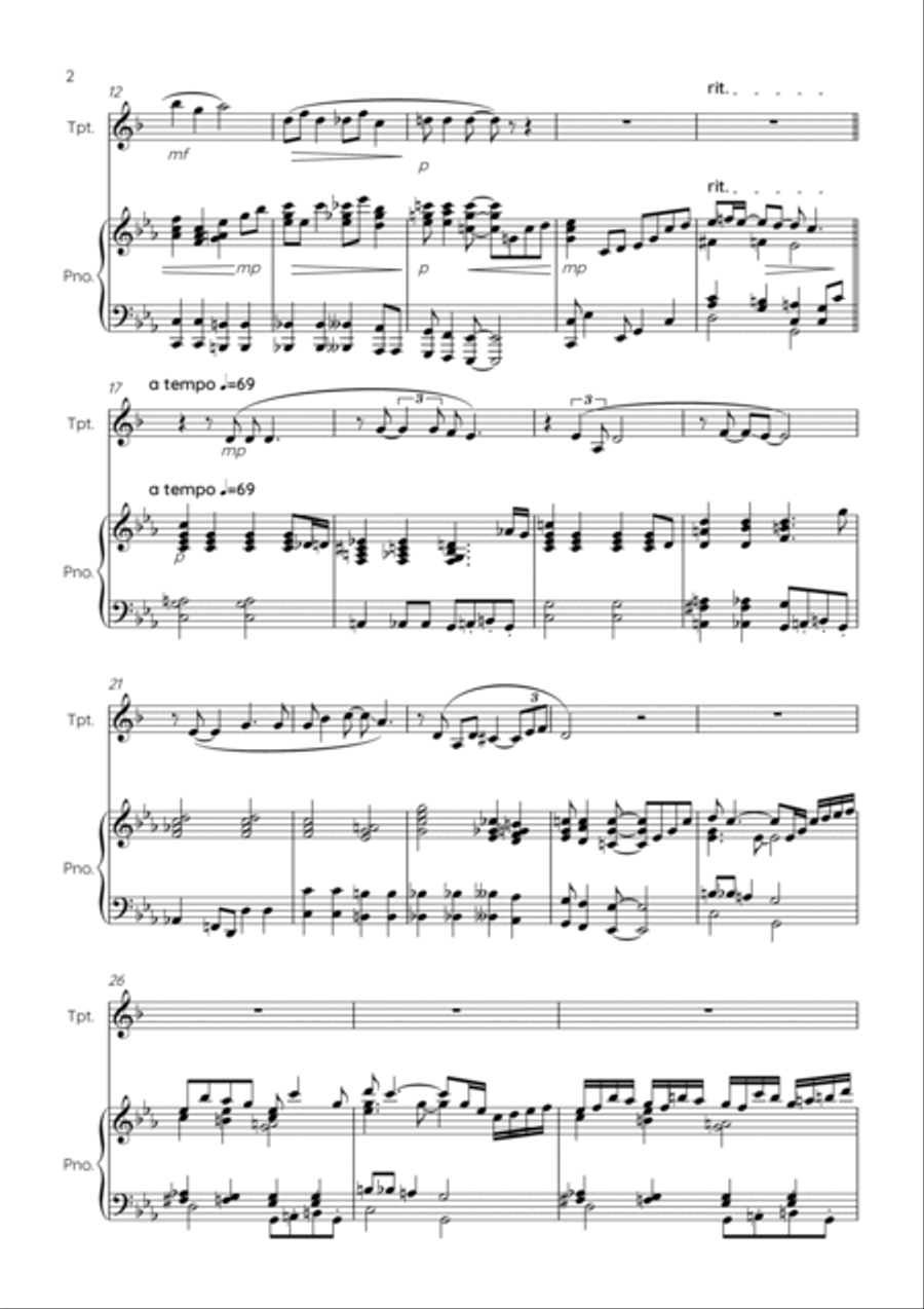 Strange Fruit Trumpet Solo scores gallery preview page 4