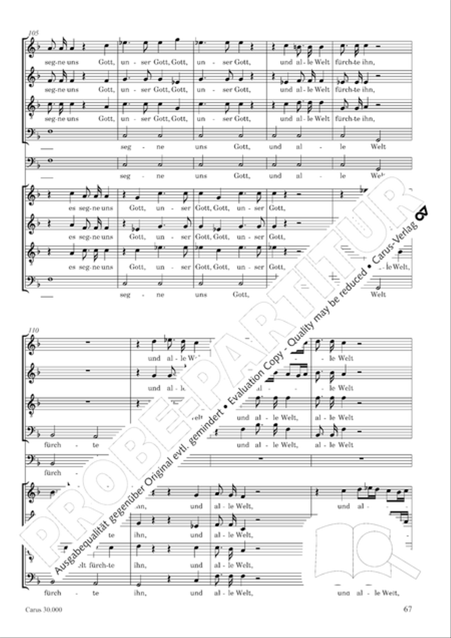 J.L. Bach: The complete motets Choir scores gallery preview page 74