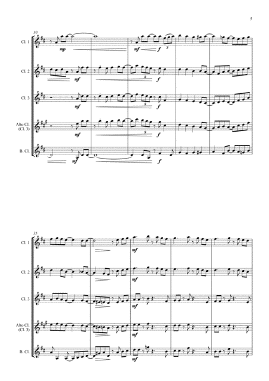 That Christmas Swing Thing... For Clarinet Quartet Clarinet Quartet scores gallery preview page 5