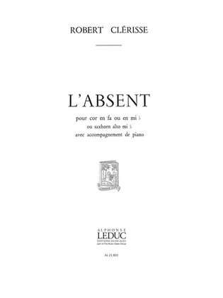Book cover for L'absent (horn & Piano)