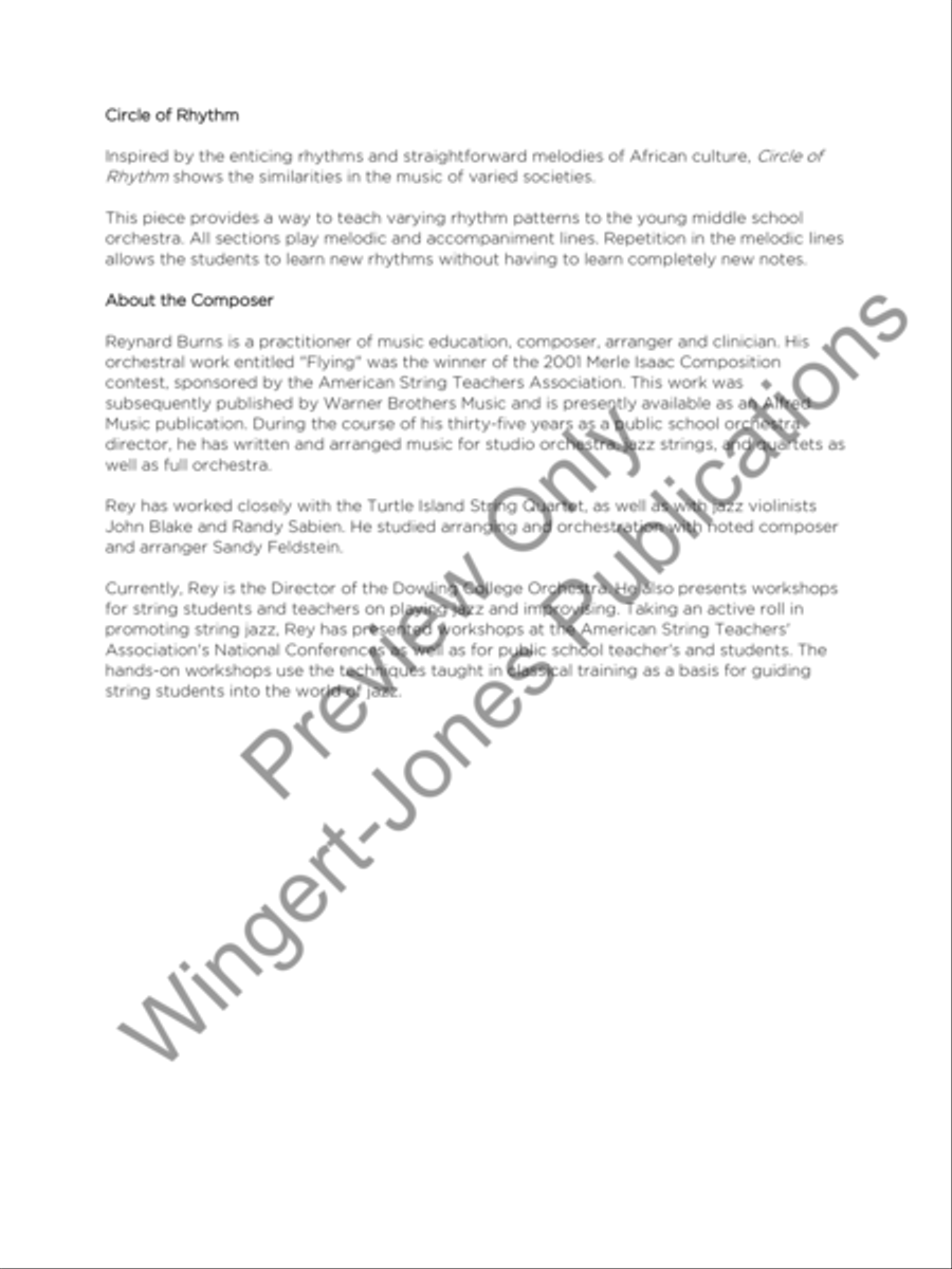 Circle of Rhythm (Score) String Orchestra scores gallery preview page 3