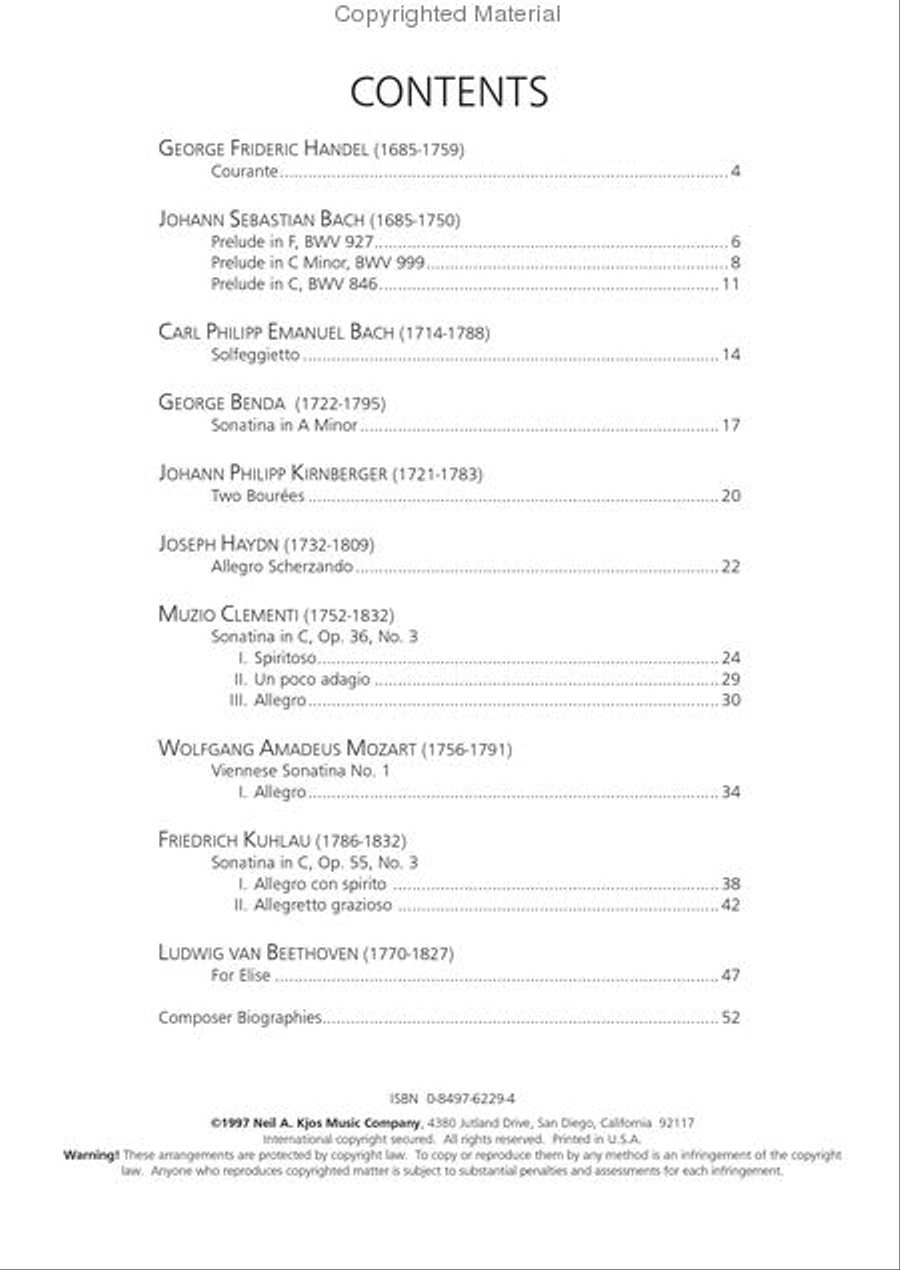 Piano Repertoire: Baroque/Classical Level 5 Piano Method scores gallery preview page 2