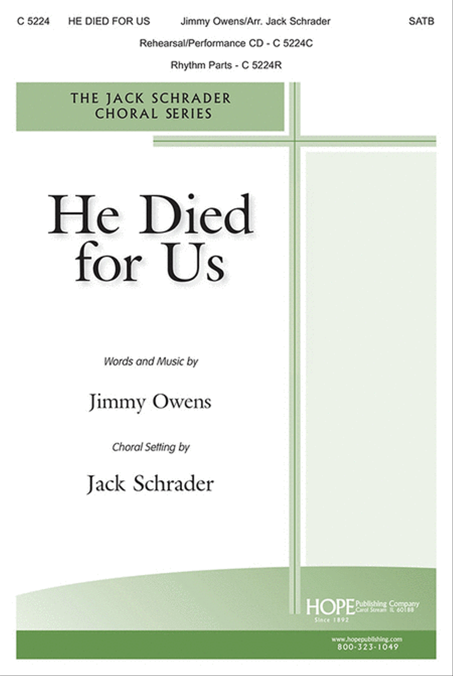 He Died for Us 4-Part scores gallery preview page 1