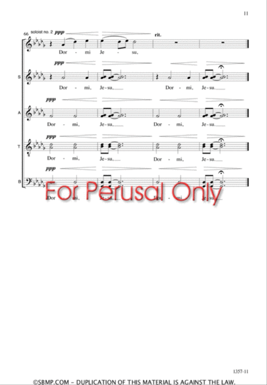 Dormi Jesu - SSATB Octavo SSATB scores gallery preview page 10