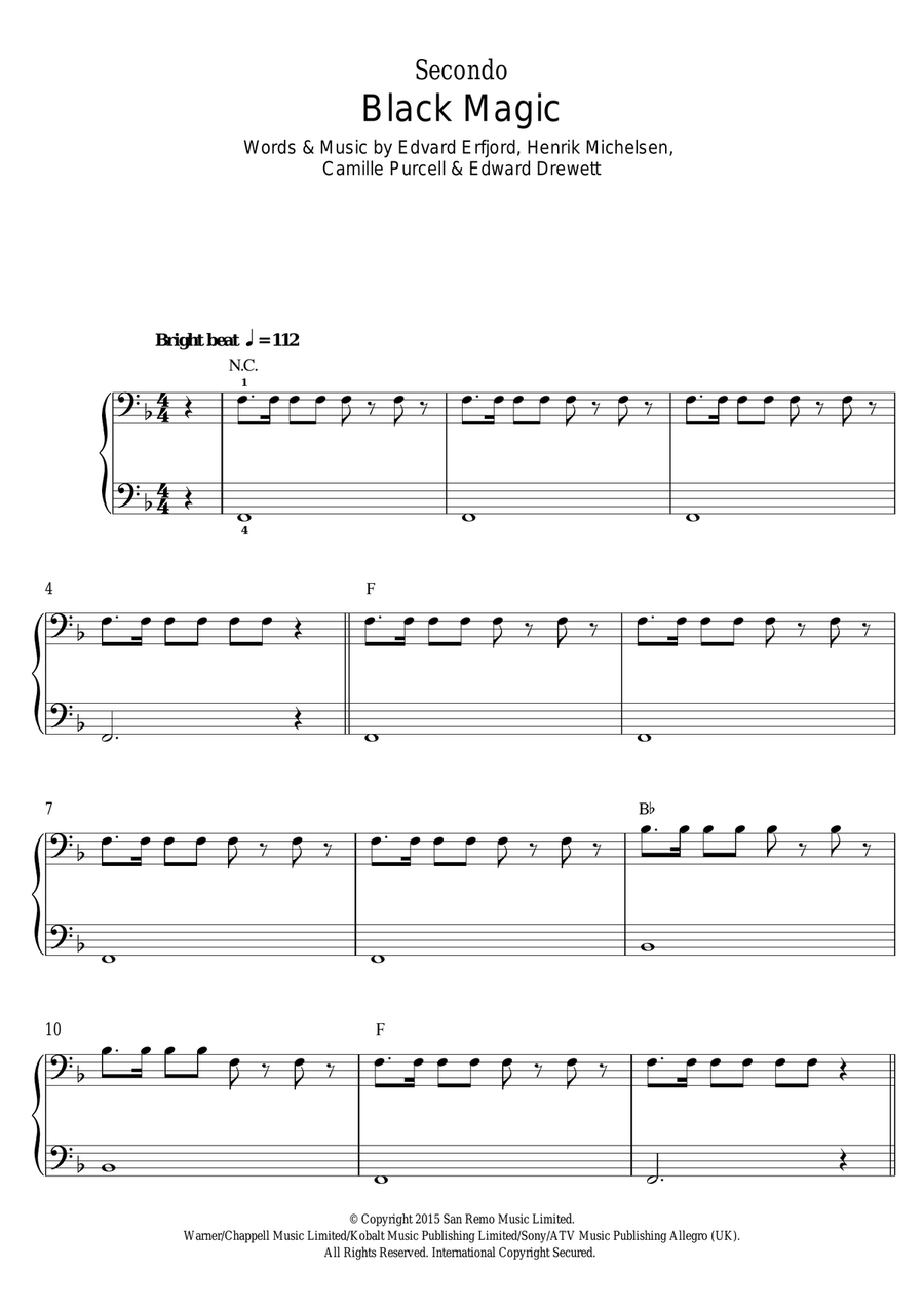 Black Magic Black Magic Piano Duet scores gallery preview page 1