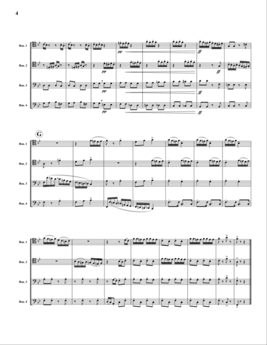 Miniature Overture Bassoon Quartet scores gallery preview page 4