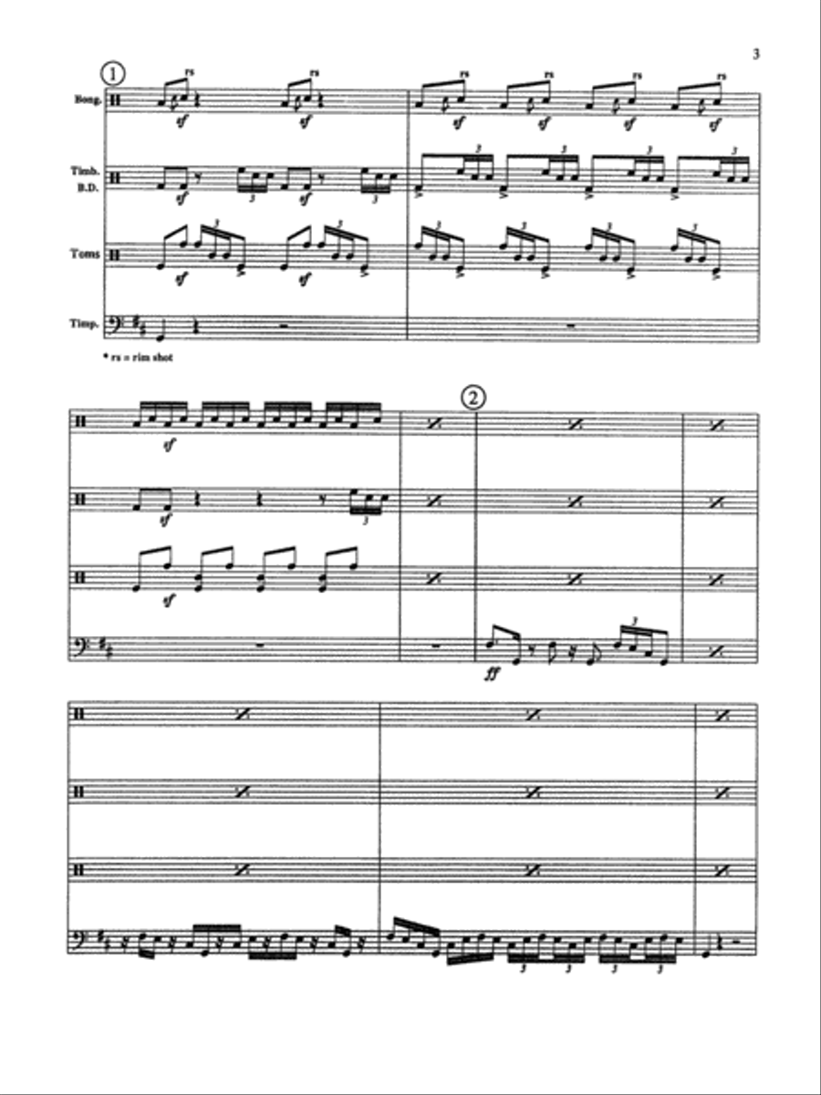 4/4 for Four: Score Percussion Ensemble scores gallery preview page 3