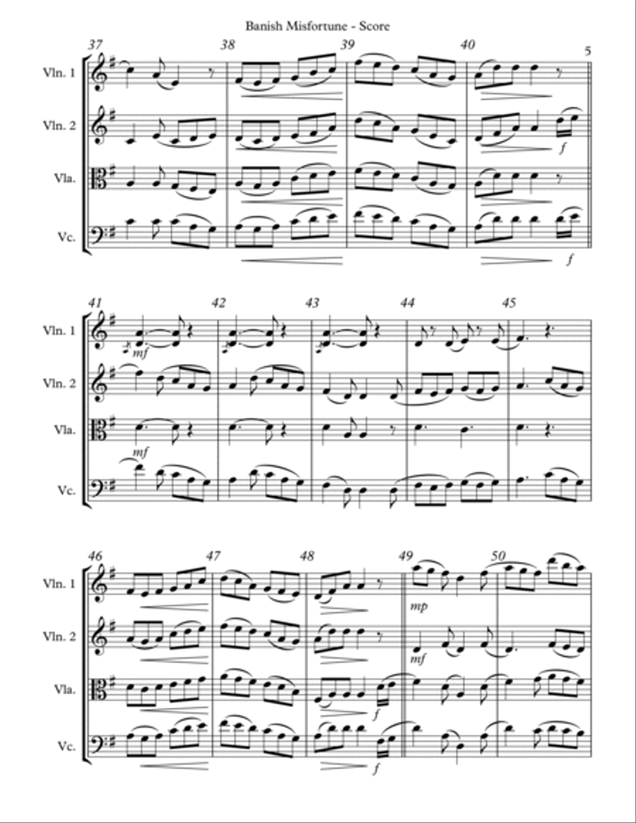 Banish Misfortune for String Quartet image number null
