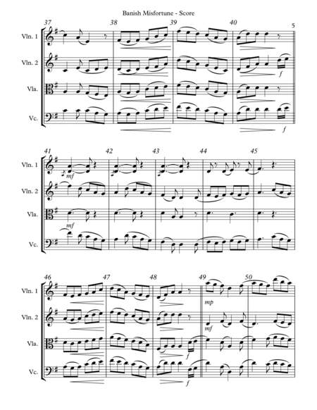 Banish Misfortune for String Quartet