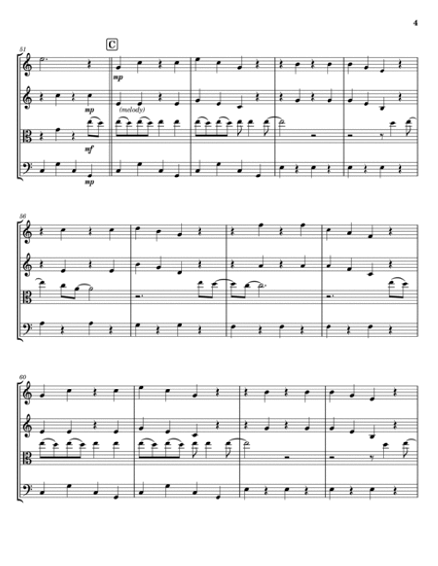 Count On Me String Quartet scores gallery preview page 4