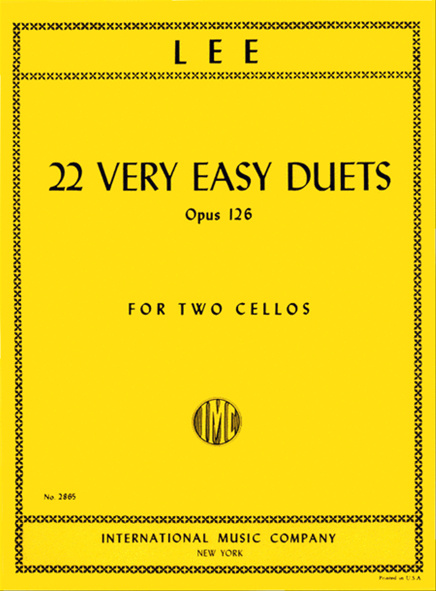 22 Very Easy Duets, Opus 126 Cello scores gallery preview page 1
