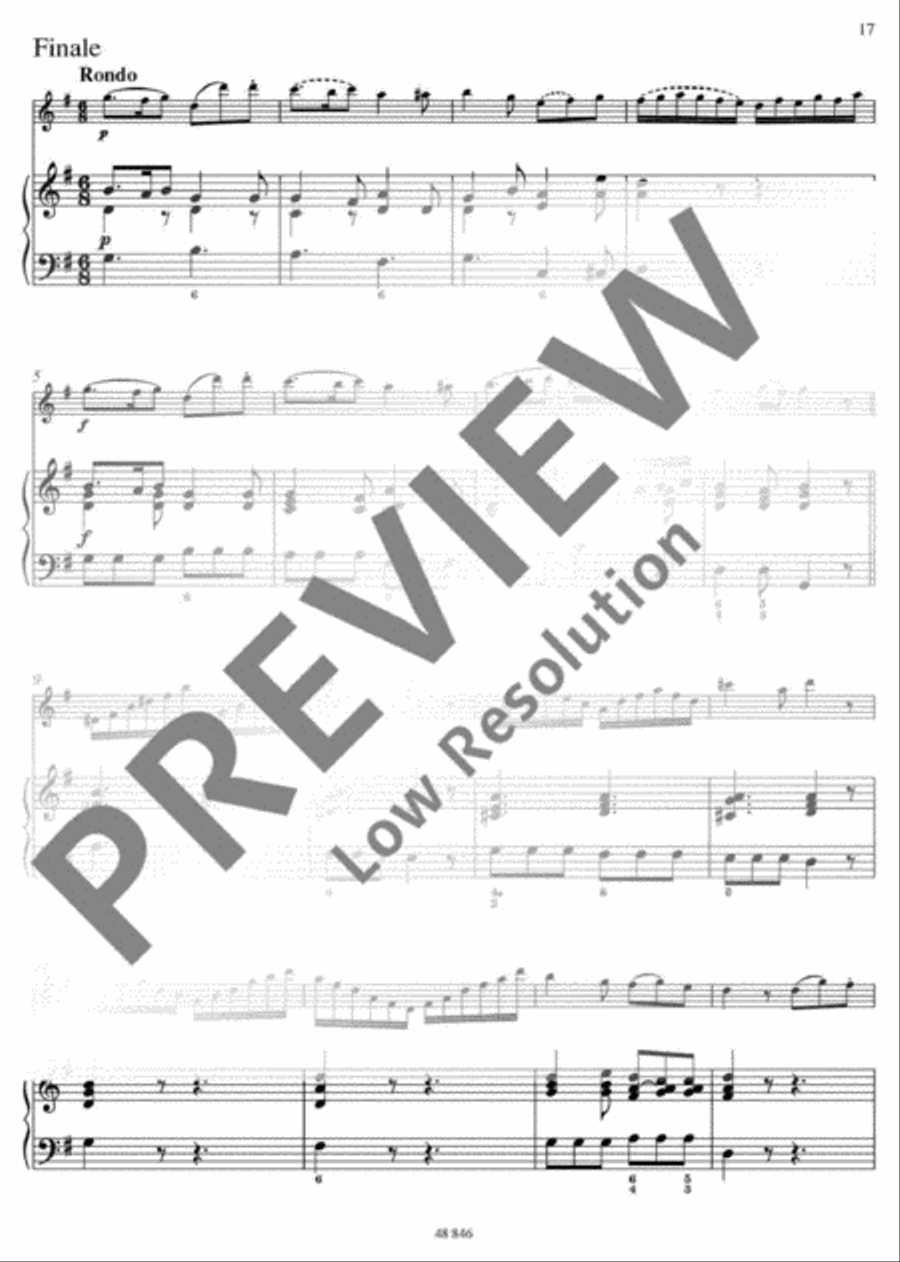 Sonata G major Flute scores gallery preview page 18