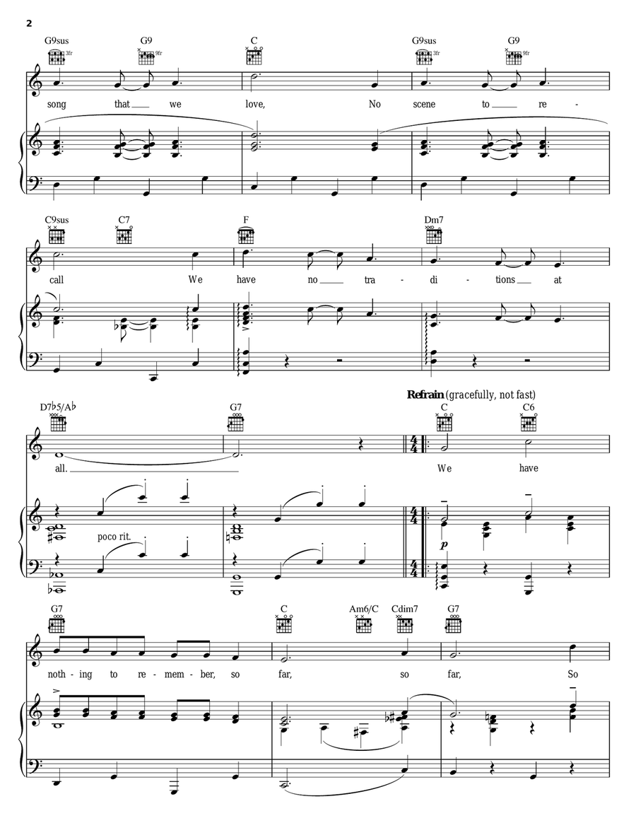 So Far Piano, Vocal, Guitar scores gallery preview page 2