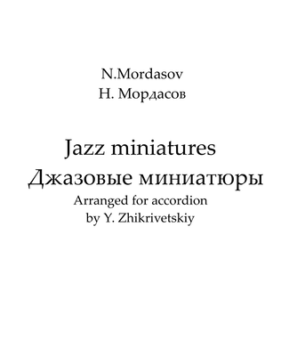 Book cover for N.Mordasov Jazz miniatures for accordion