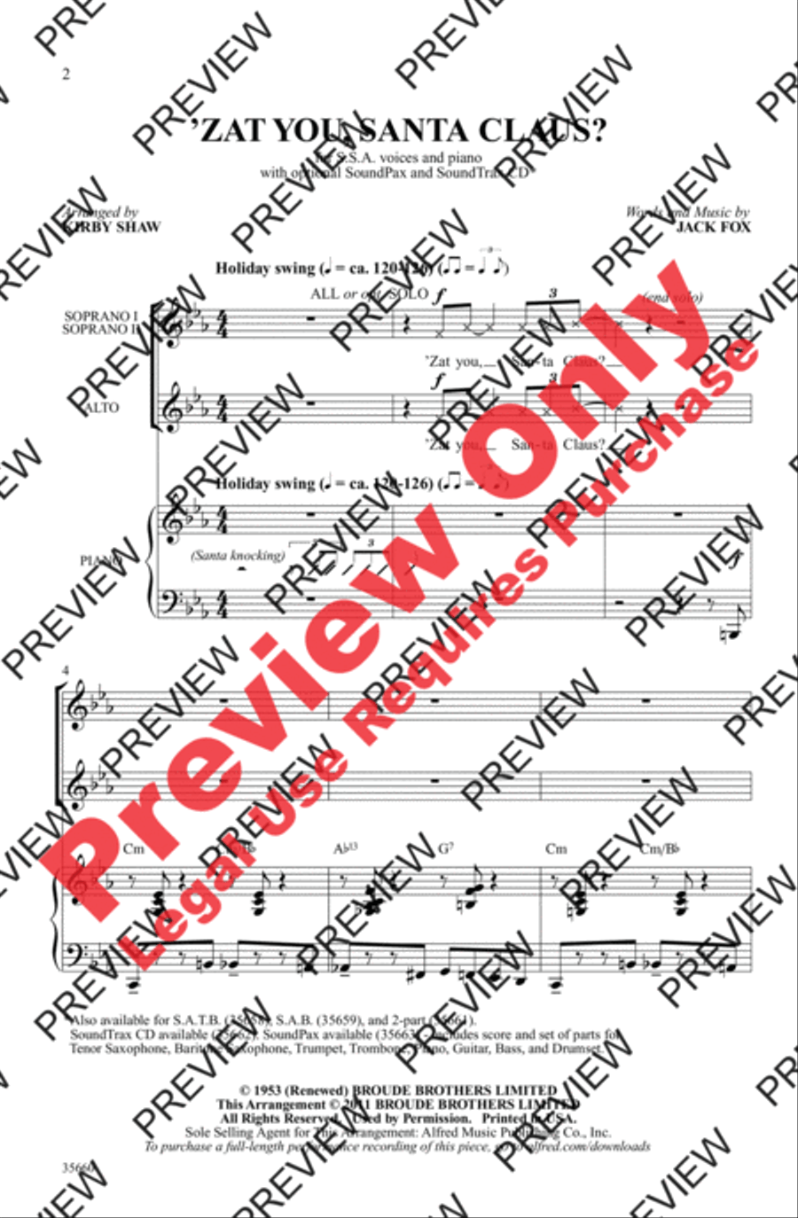'Zat You, Santa Claus? Women's Choir scores gallery preview page 2