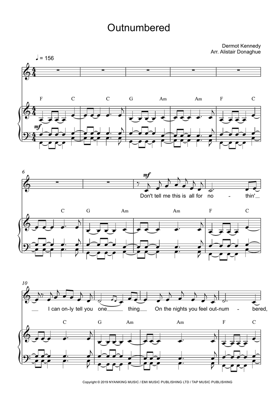 Outnumbered Outnumbered Piano, Vocal scores gallery preview page 2