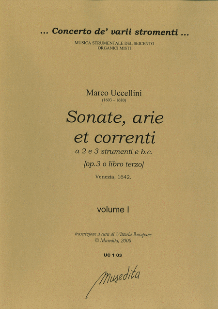 Sonate, arie et correnti op. 3 (Venezia, 1642)