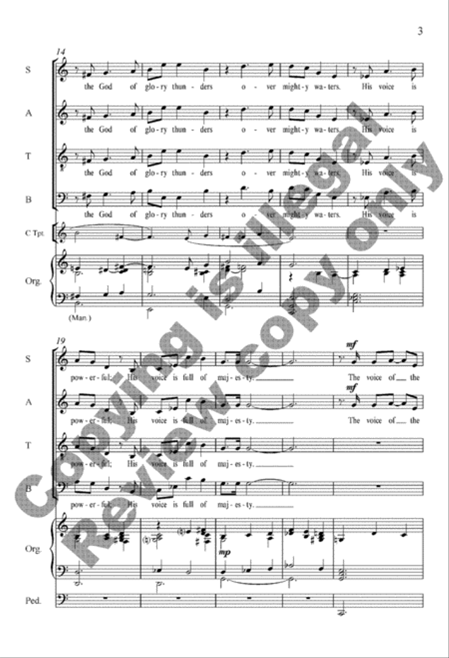 The Voice of the Lord 4-Part scores gallery preview page 3