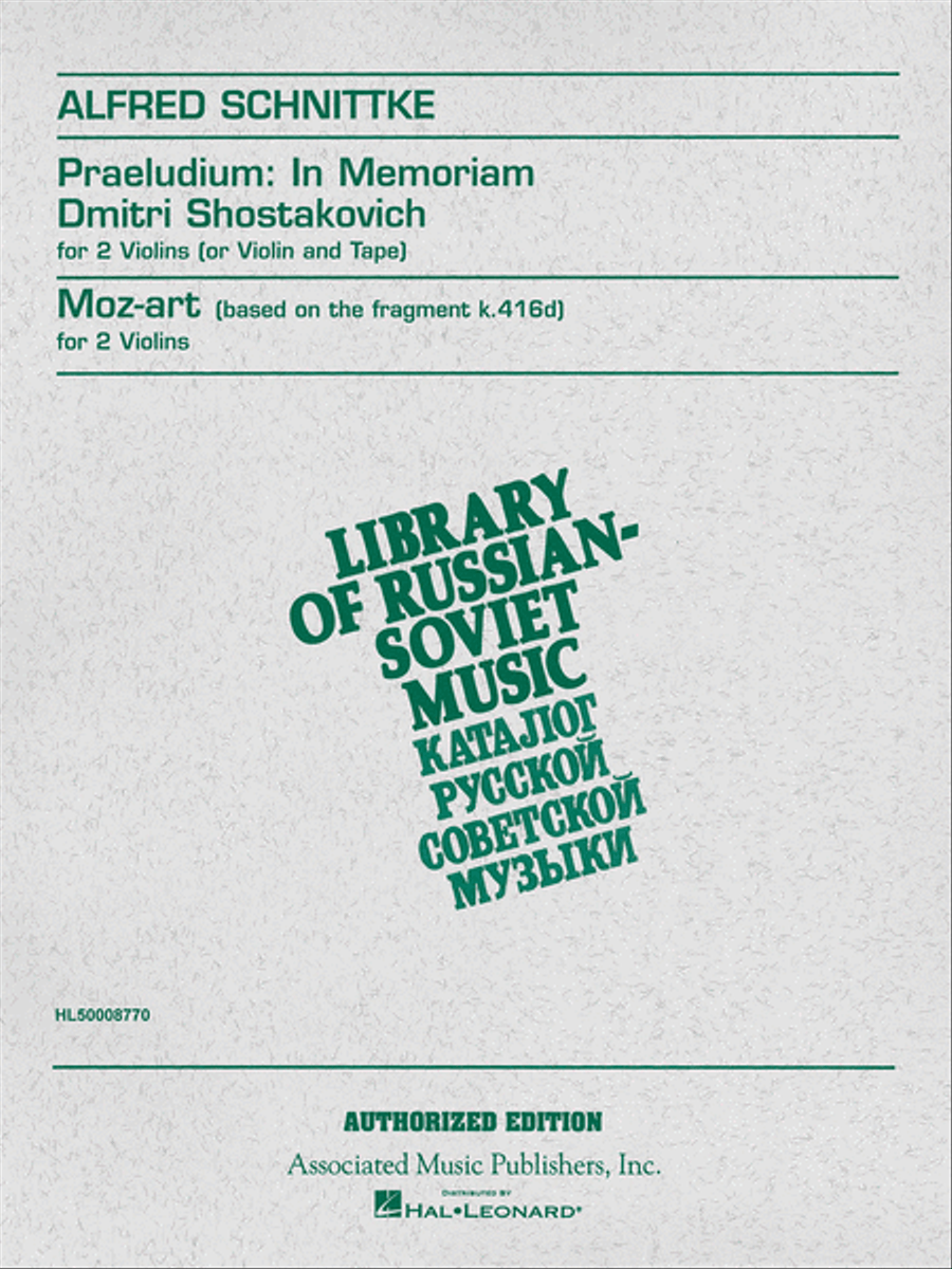 Praeludium in Memoriam Dmitri Shostakovich String Duet scores gallery preview page 1