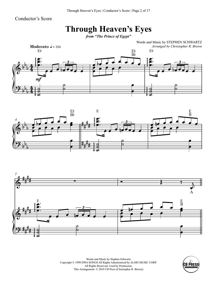 Through Heaven's Eyes 4-Part scores gallery preview page 2