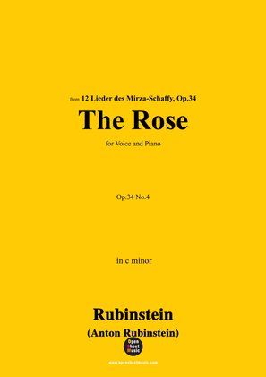 Book cover for A. Rubinstein-Es hat die Rose sich beklagt(The Rose),Op.34 No.4,in c minor