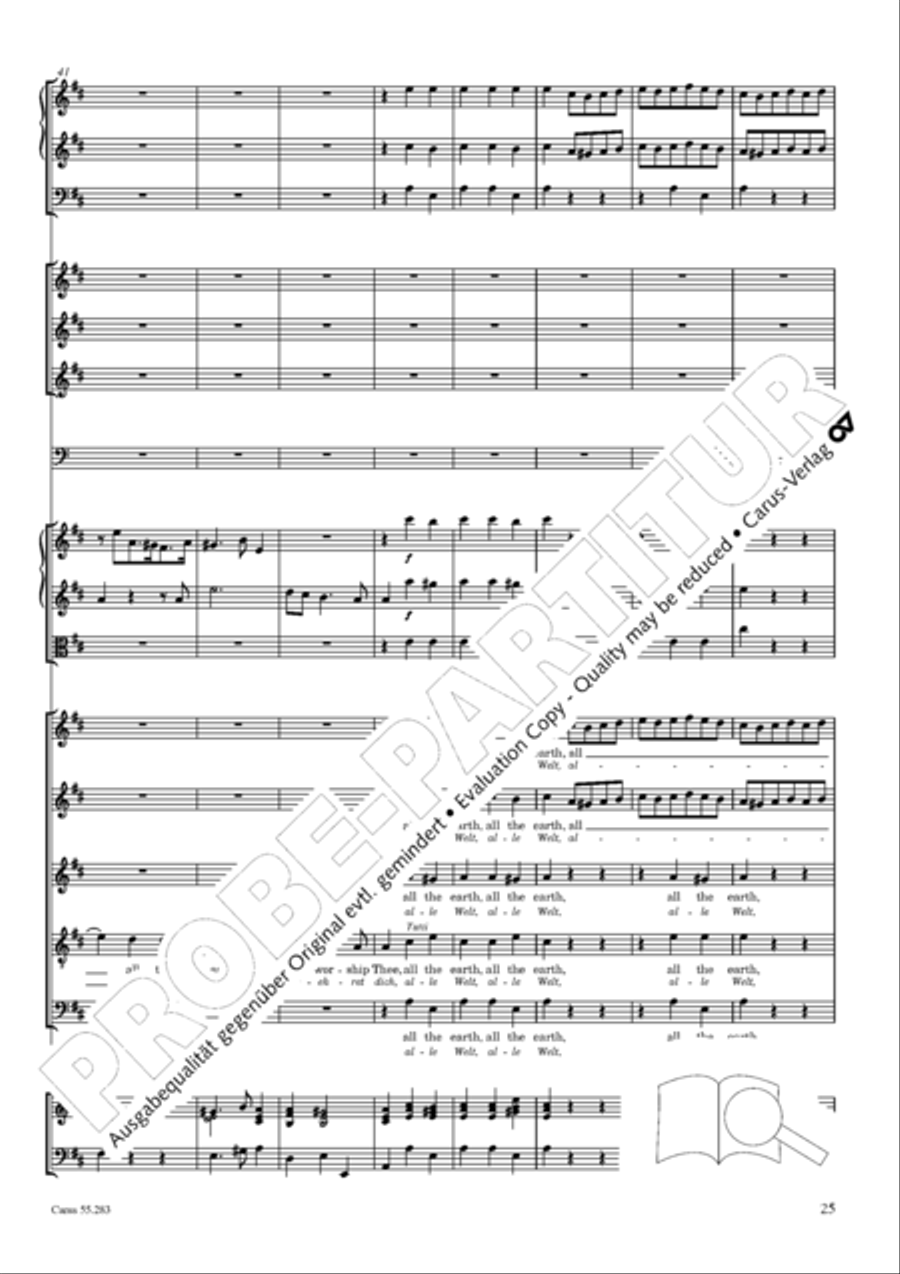 Te Deum for the Victory of Dettingen SSATB scores gallery preview page 42
