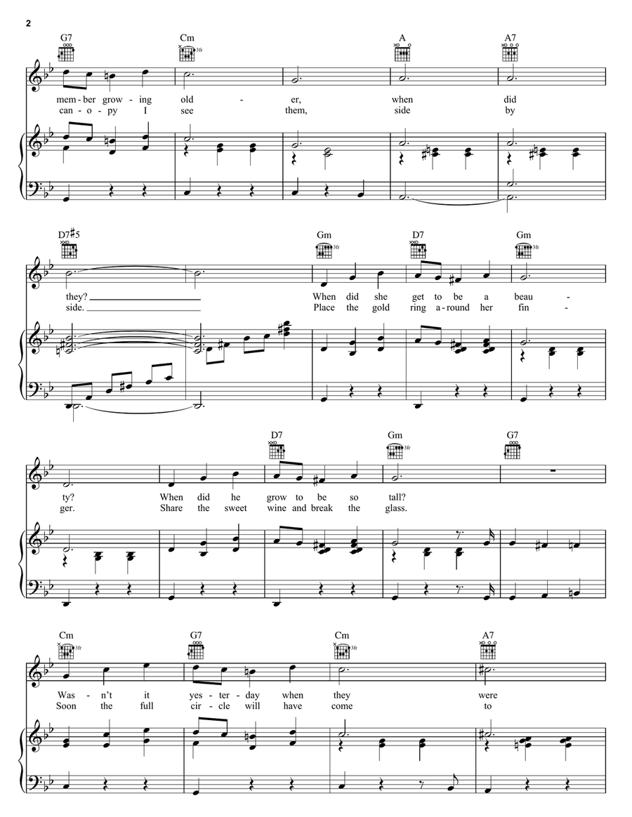 Sunrise, Sunset Sunrise, Sunset Piano, Vocal, Guitar scores gallery preview page 2