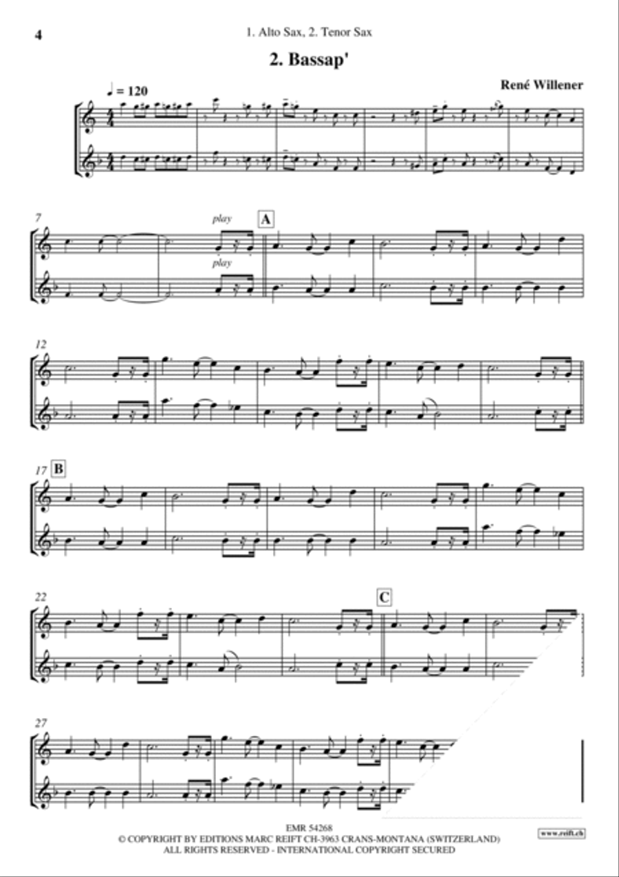 Happy Birthday Tenor Saxophone scores gallery preview page 4
