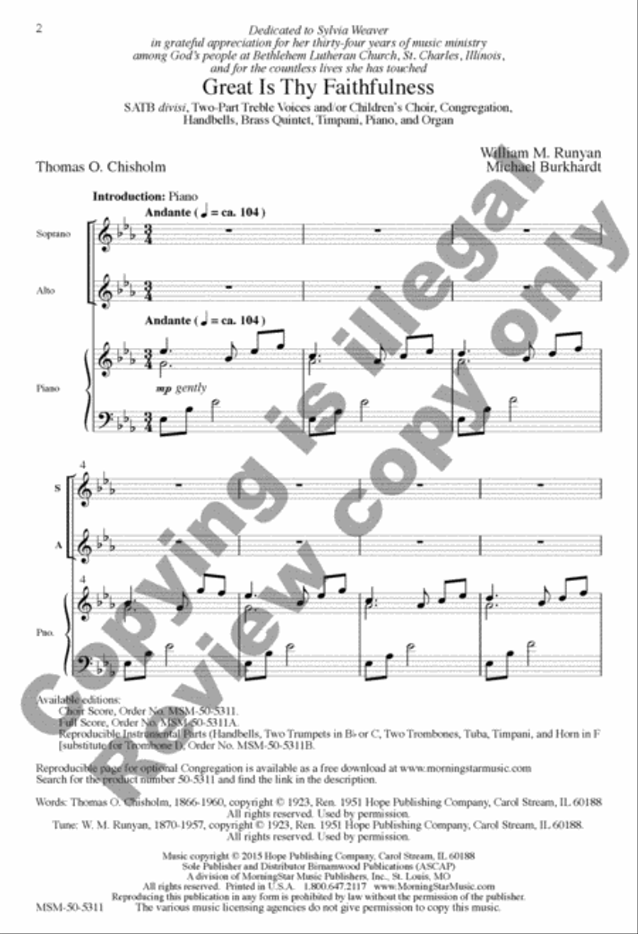 Great Is Thy Faithfulness Divisi scores gallery preview page 17