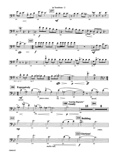 Harry Potter Symphonic Suite: 1st Trombone